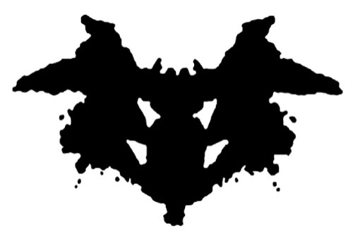 Contoh bercak tinta untuk tes Rorschach.